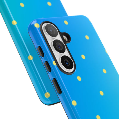 Cyan Sun Dots · Tough Custodia per Samsung