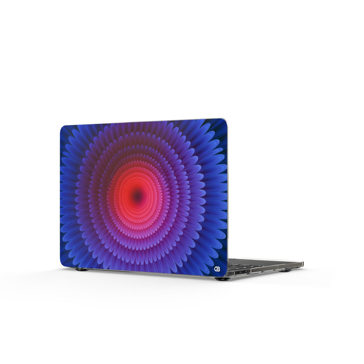 Radial Spectrum Bloom · Clear Hard Case for MacBook · Blue
