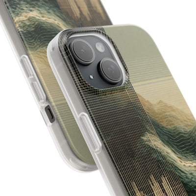 Beige Lite Phone Case for iPhone - Veridian Data Ridge