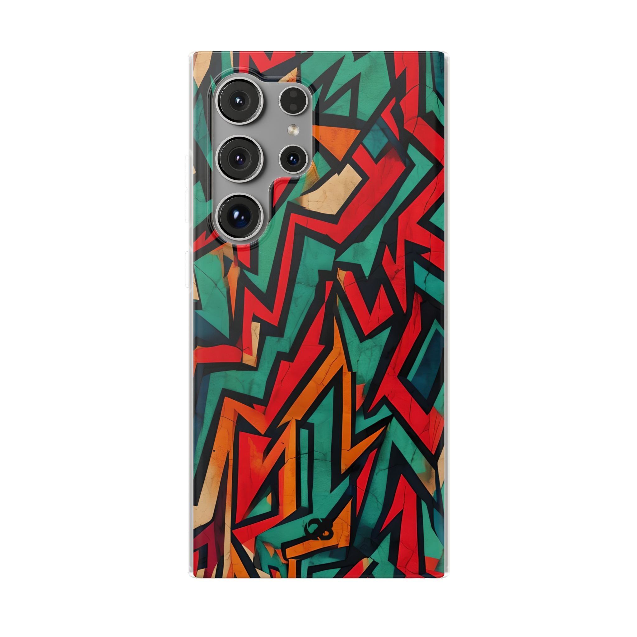 Jagged Teal Static · Soft Handyhülle für Samsung