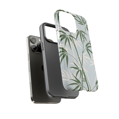 Green Tough Phone Case for iPhone - Kyoto Bamboo Canopy