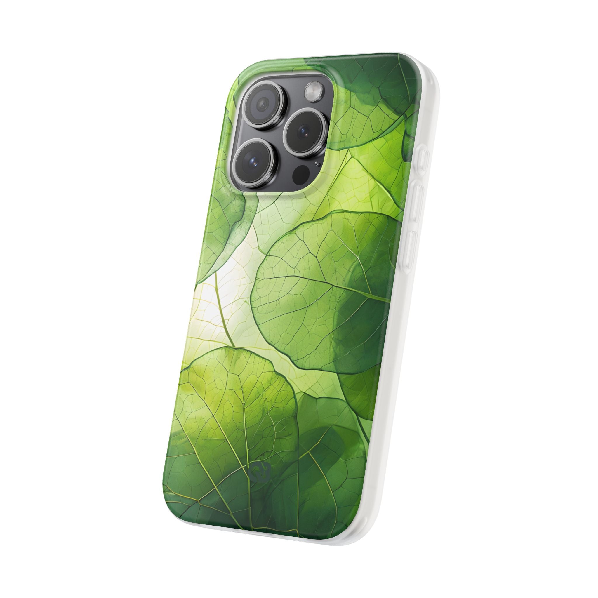 Emerald Leaf Veins · Soft Phone Case for iPhone