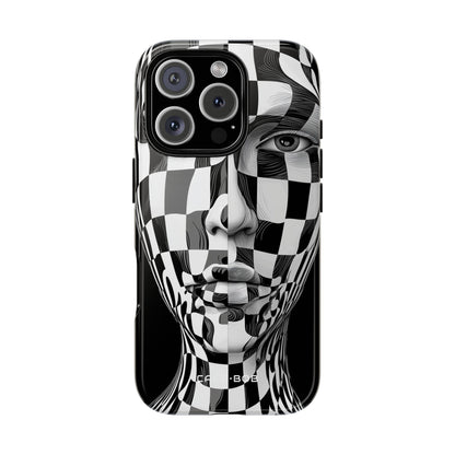 Checkerboard Face iPhone 16 Pro Case - Tough