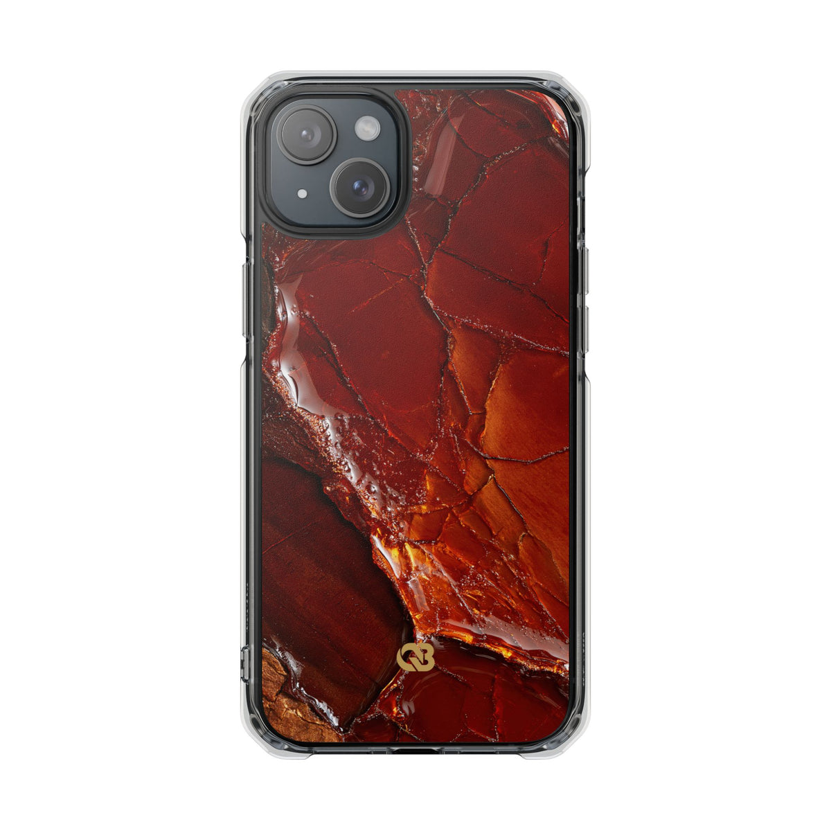 Amber Embrace · Clear Impact Magnetic Phone Case for iPhone · Brown