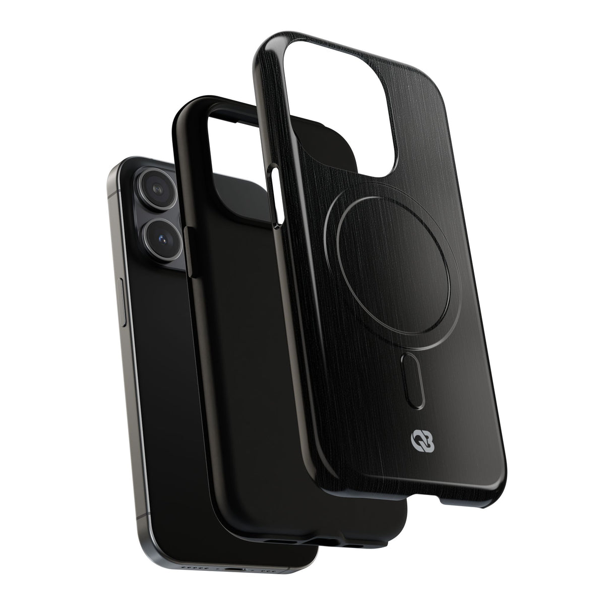 Obsidian Brushed Steel · Tough 2.0 Magnetic Phone Case for iPhone · Black