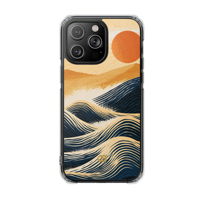 Blue Impact MagSafe Phone Case for iPhone - Kyoto Cresting Tide
