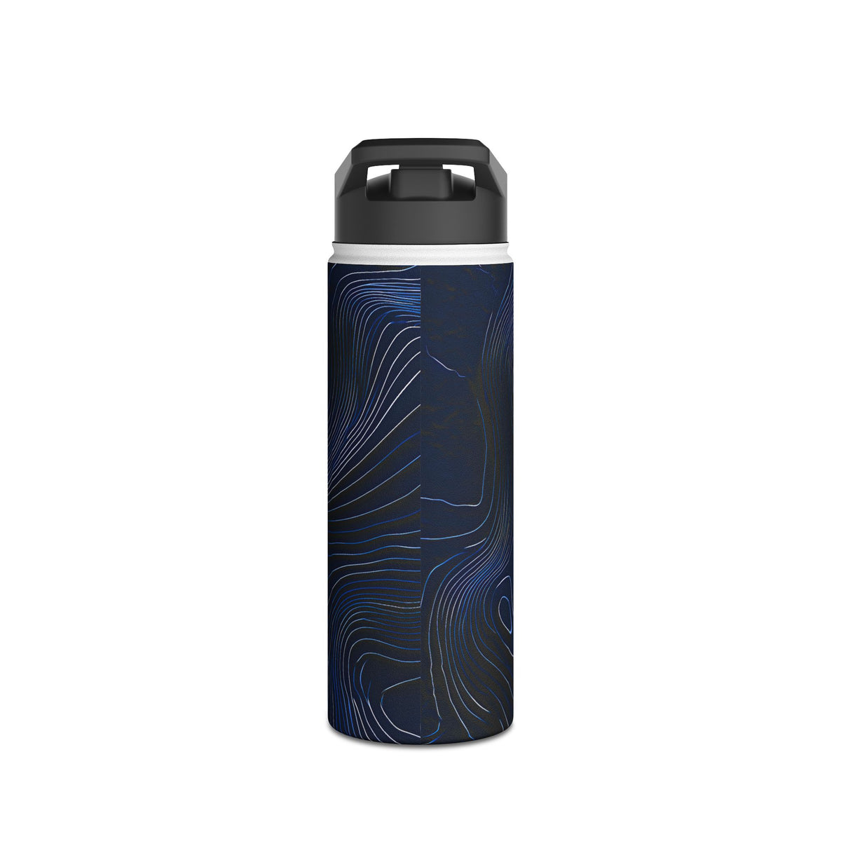 Midnight Topography · Insulated Water Bottle · Blue