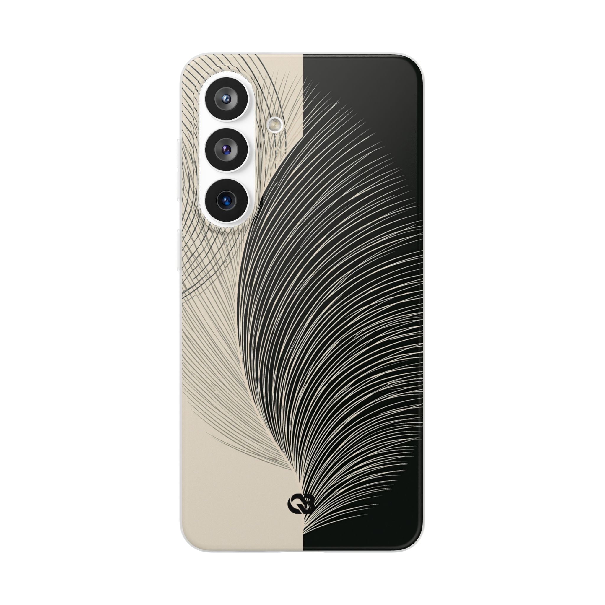 Beige Lite Phone Case for Samsung - Obsidian Cream Plume