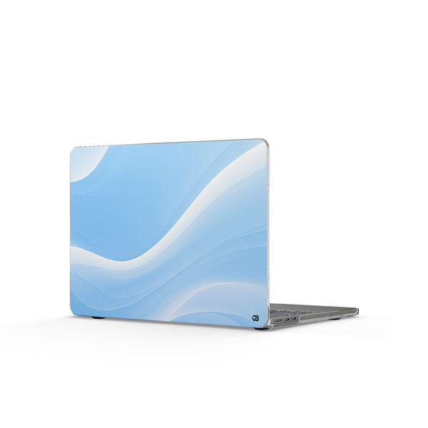 Glacial Contour Flow · Clear Hard Case for MacBook · Blue