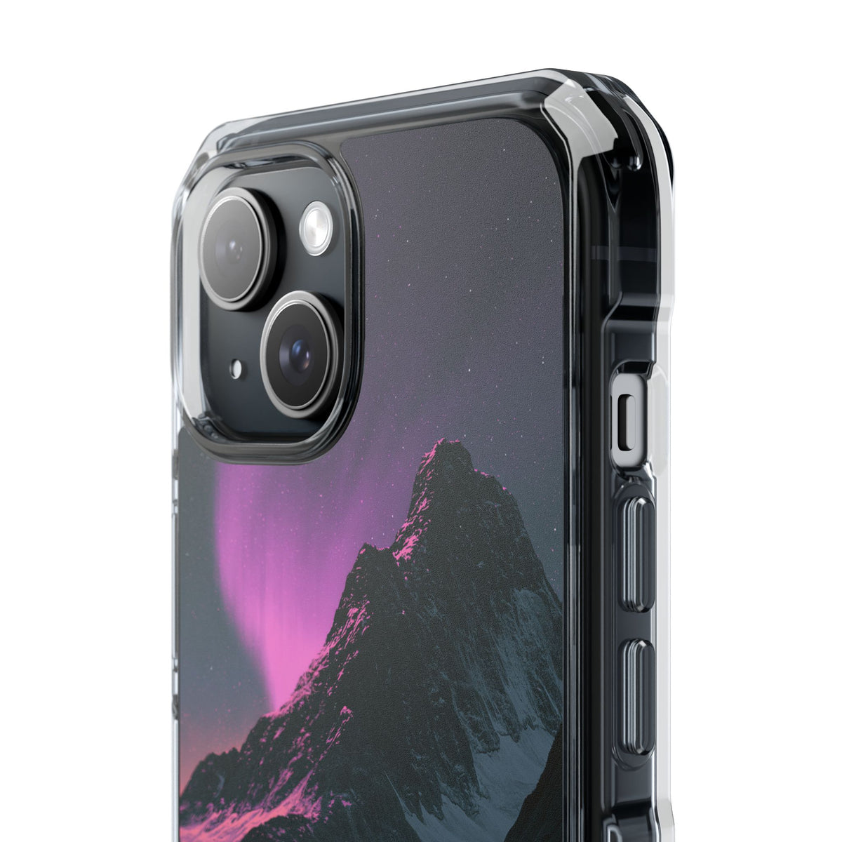 Arctic Aurora Summit · Clear Impact Magnetic Phone Case for iPhone · Black