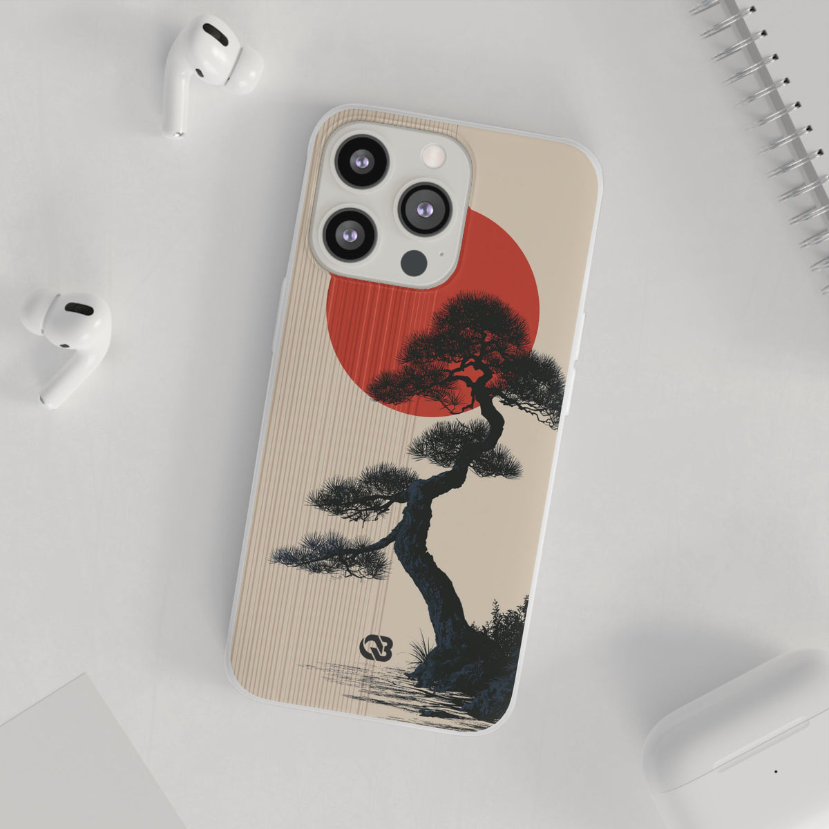 Crimson Sun Bonsai · Lite Phone Case for iPhone ·  Beige