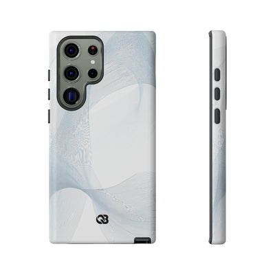 White Tough Phone Case for Samsung - Arctic Line Current
