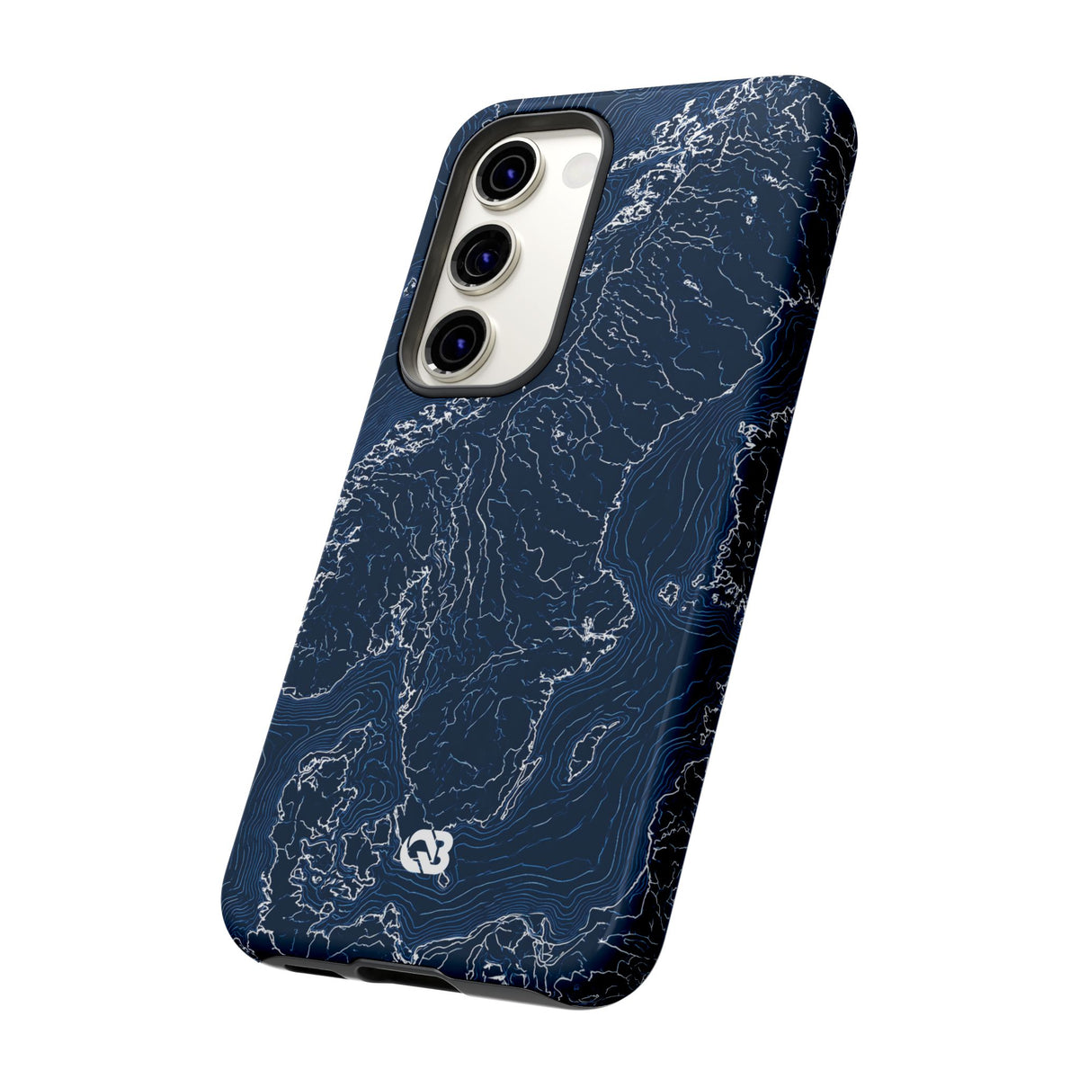 Nordic Contour Chart · Tough Phone Case for Samsung · Blue