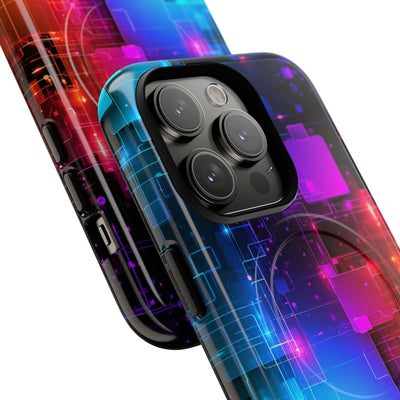 Spectral Circuit Grid · Tough 2.0 Magnetic Phone Case for iPhone · Black