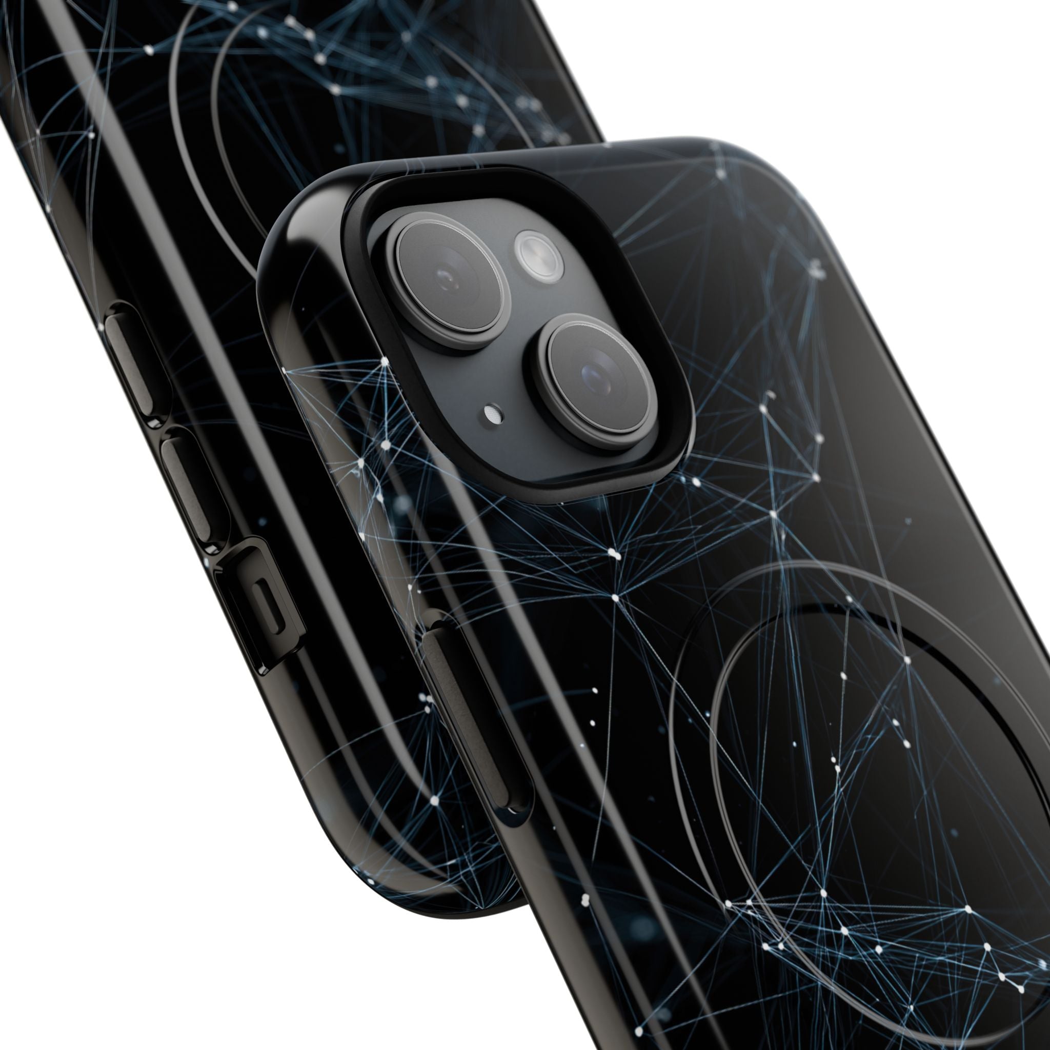 Black Tough 2.0 Magsafe Phone Case for iPhone - Arctic Neural Mesh