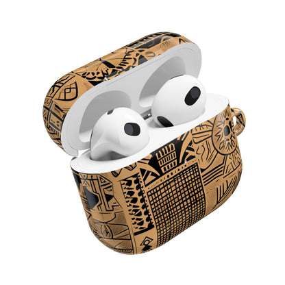 Celestial Faces Brown - AirPods Cover