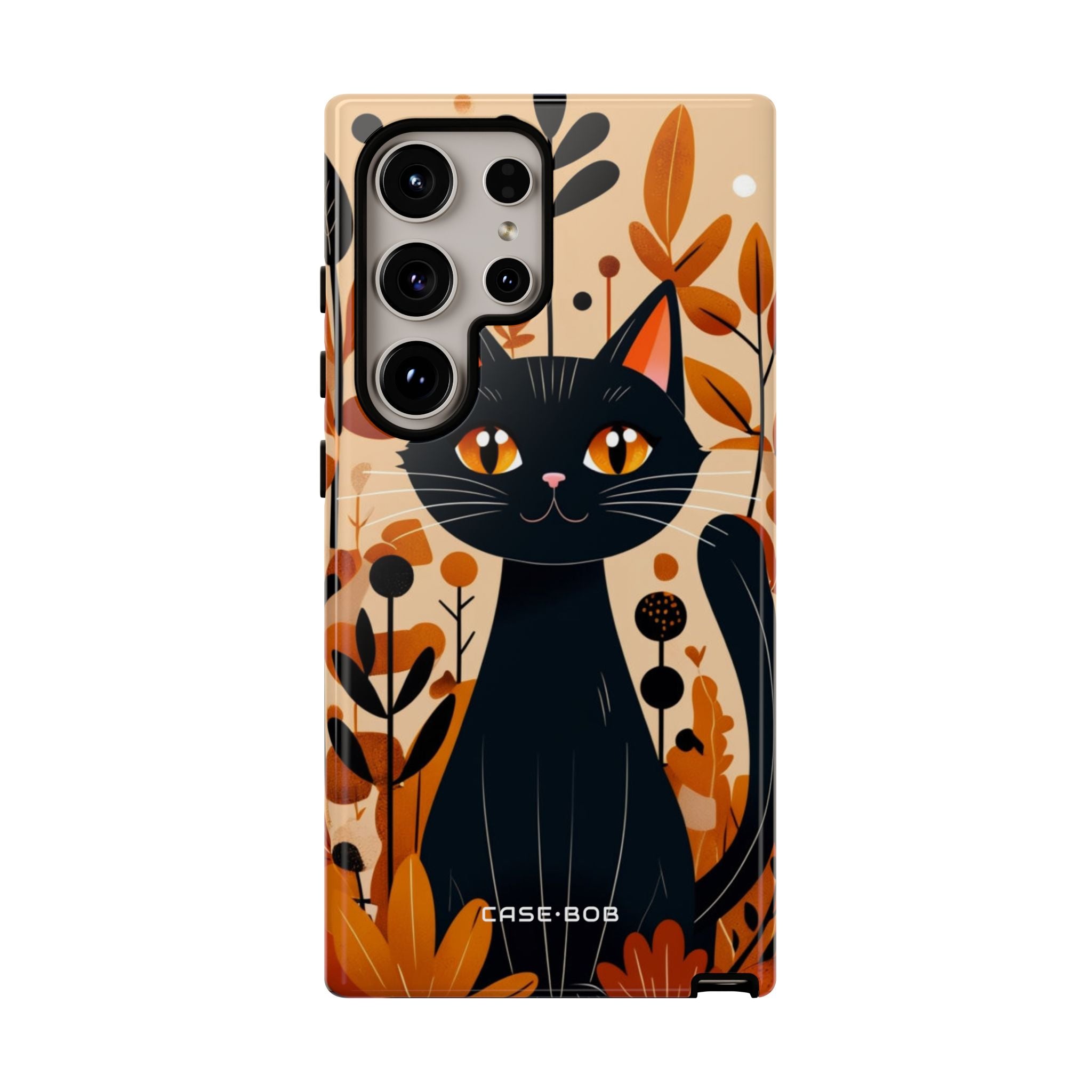 Black Cat Glow Samsung S24 Ultra Case - Tough