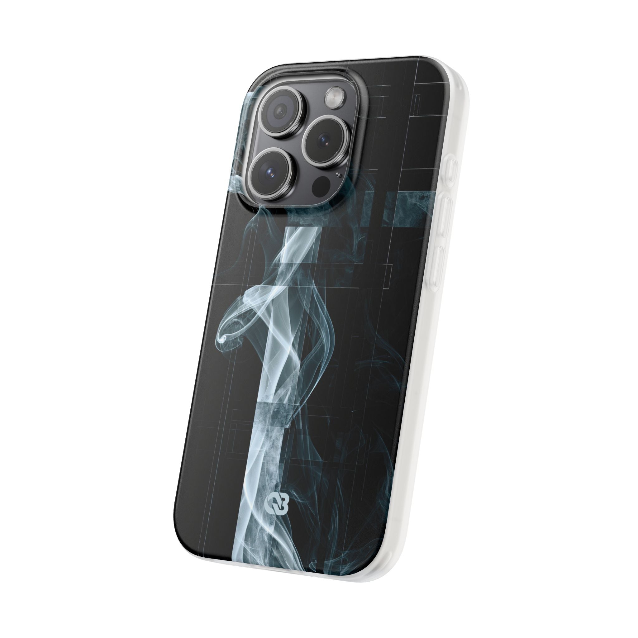 Black Lite Phone Case for iPhone - Arctic Vapor Grid