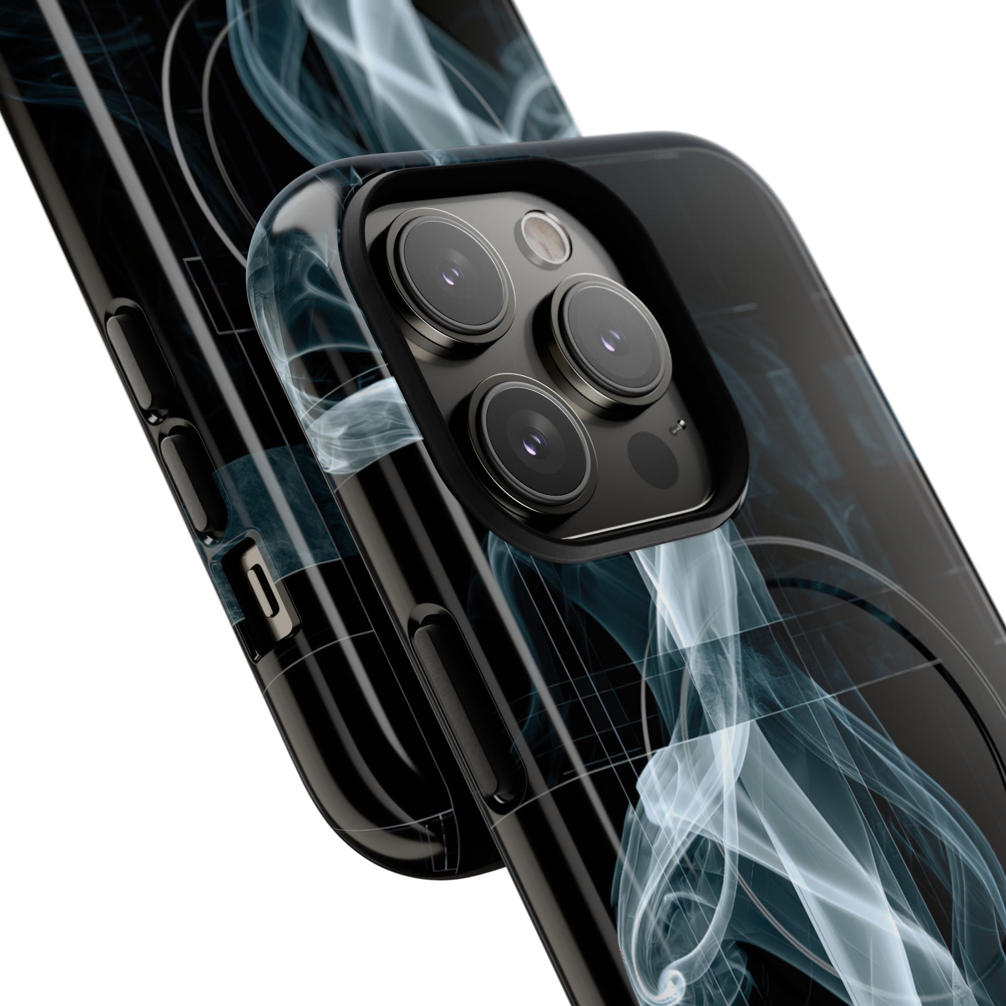 Black Tough 2.0 Magsafe Phone Case for iPhone - Arctic Vapor Grid
