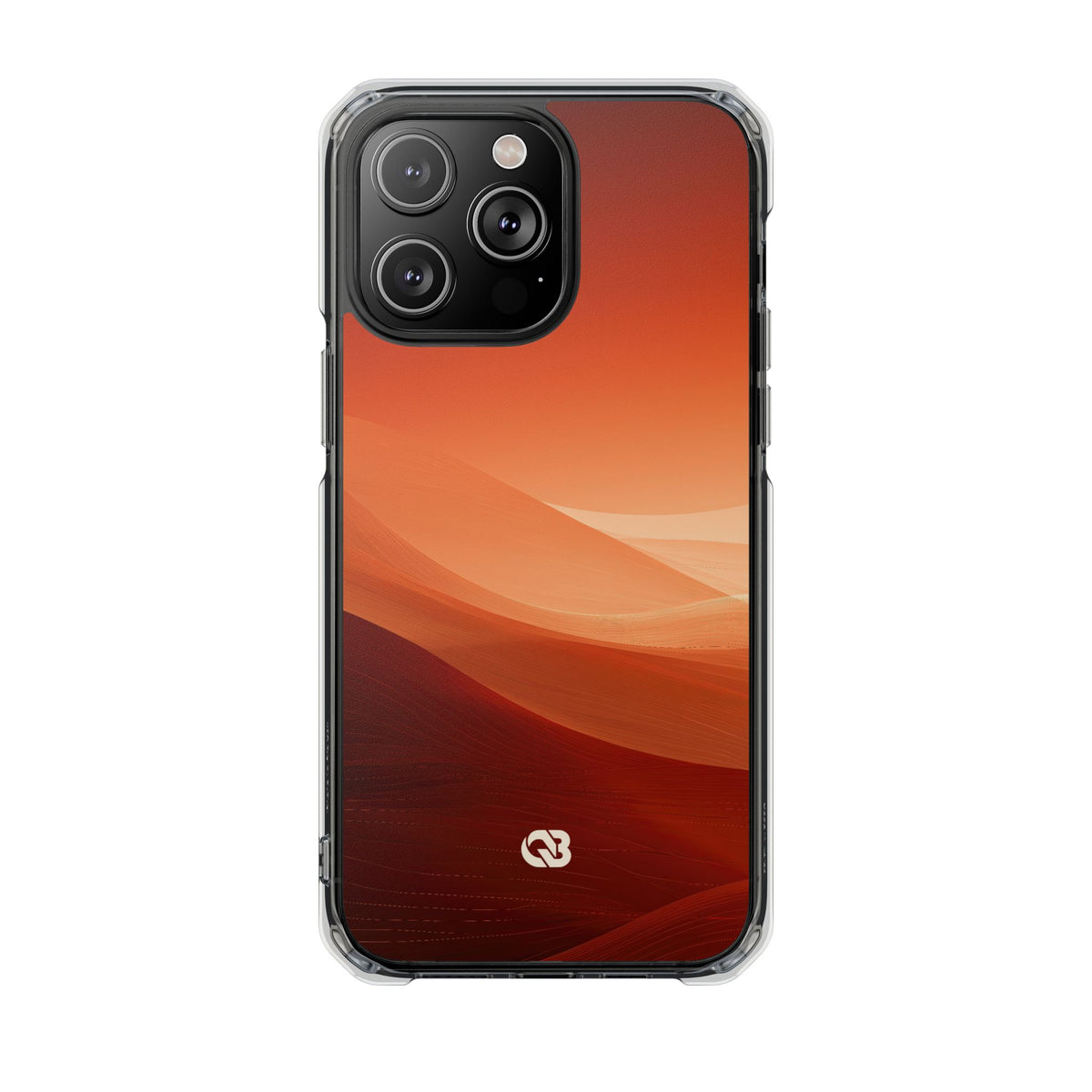 Amber Dune Horizon · Clear Impact Magnetic Phone Case for iPhone ·  Orange