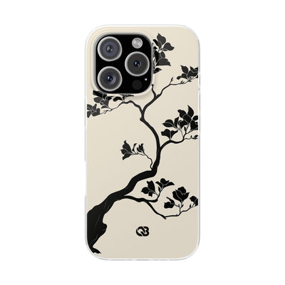 Beige Lite Phone Case for iPhone - Obsidian Bonsai Silhouette