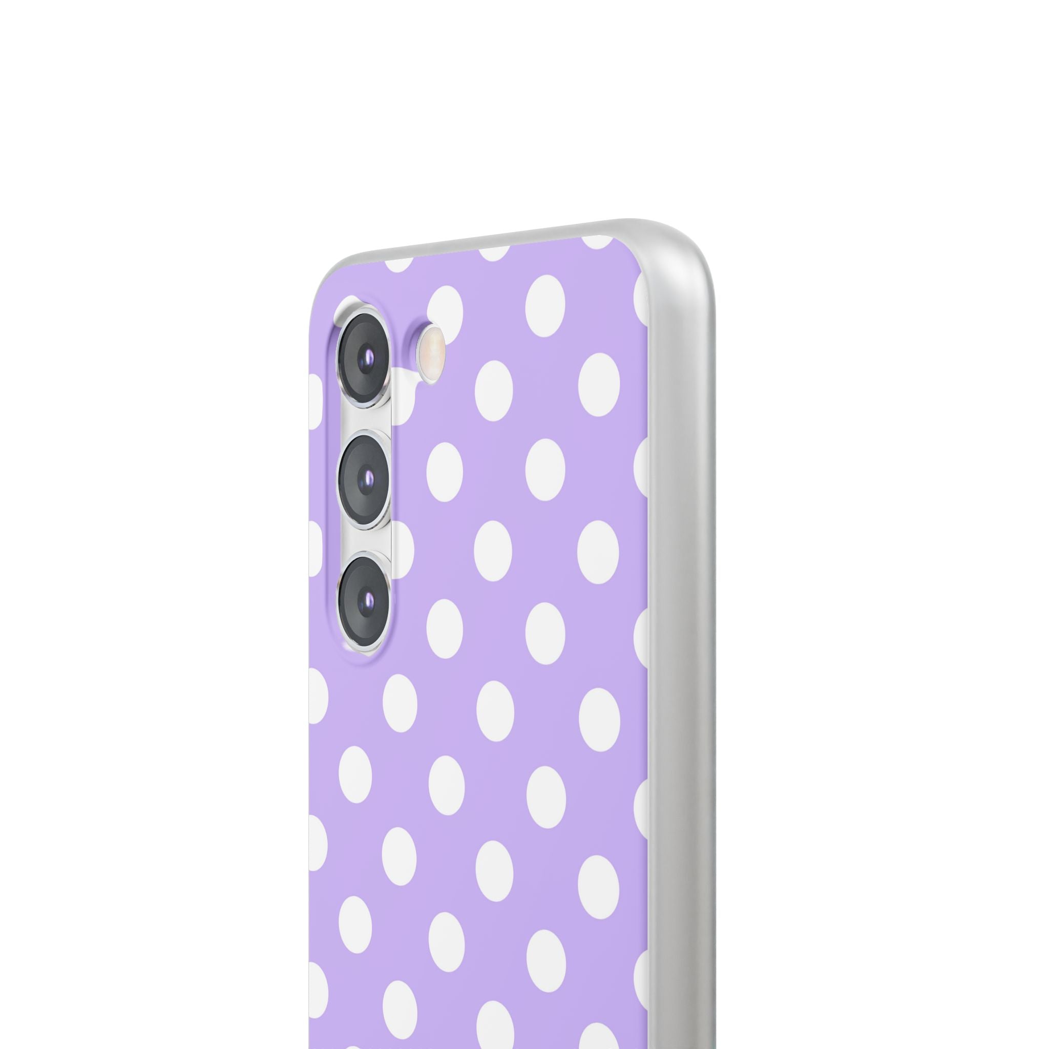 Lavender Polka Grid · Soft Phone Case for Samsung
