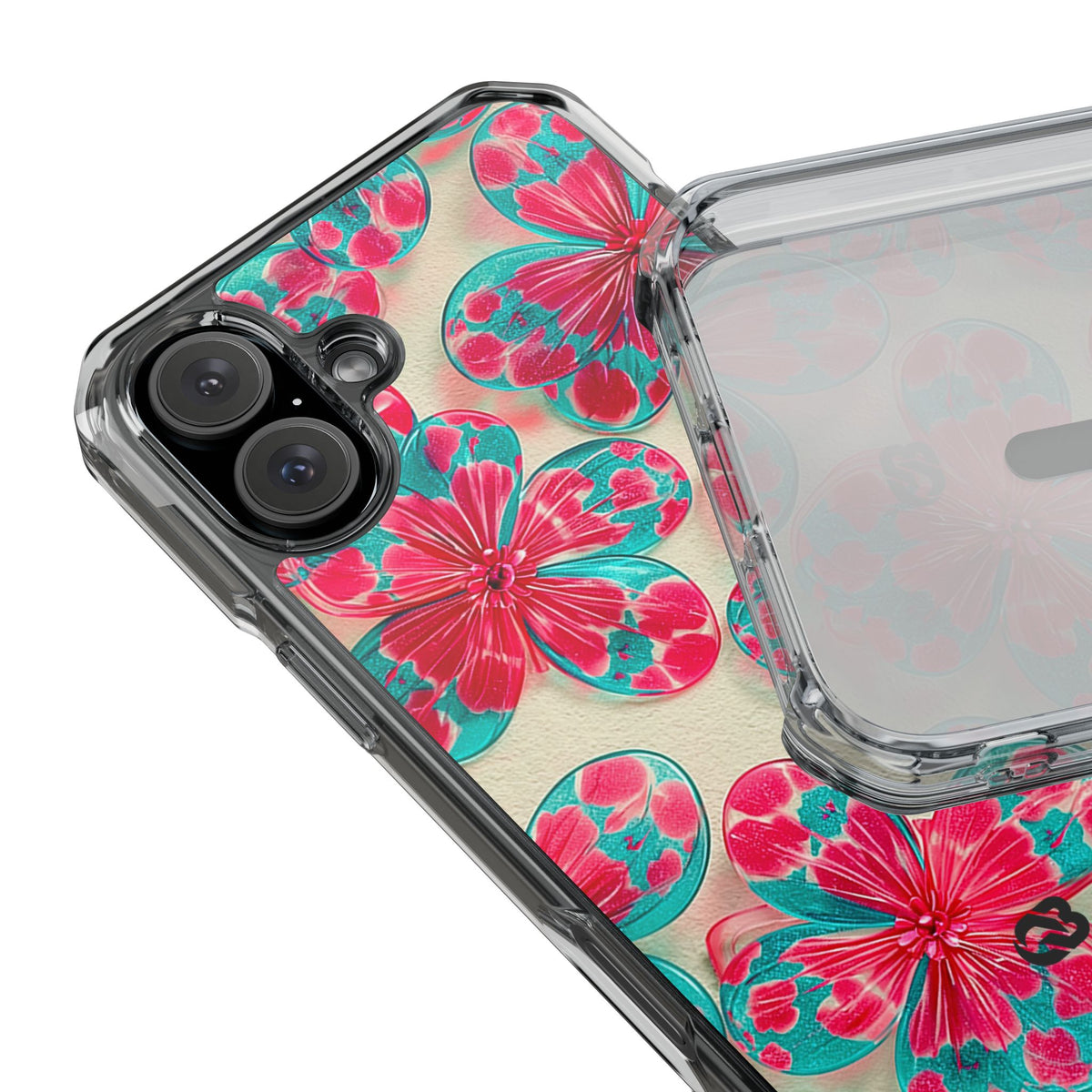 Lucite Jelly Bloom · Clear Impact Magnetic Phone Case for iPhone · Pink
