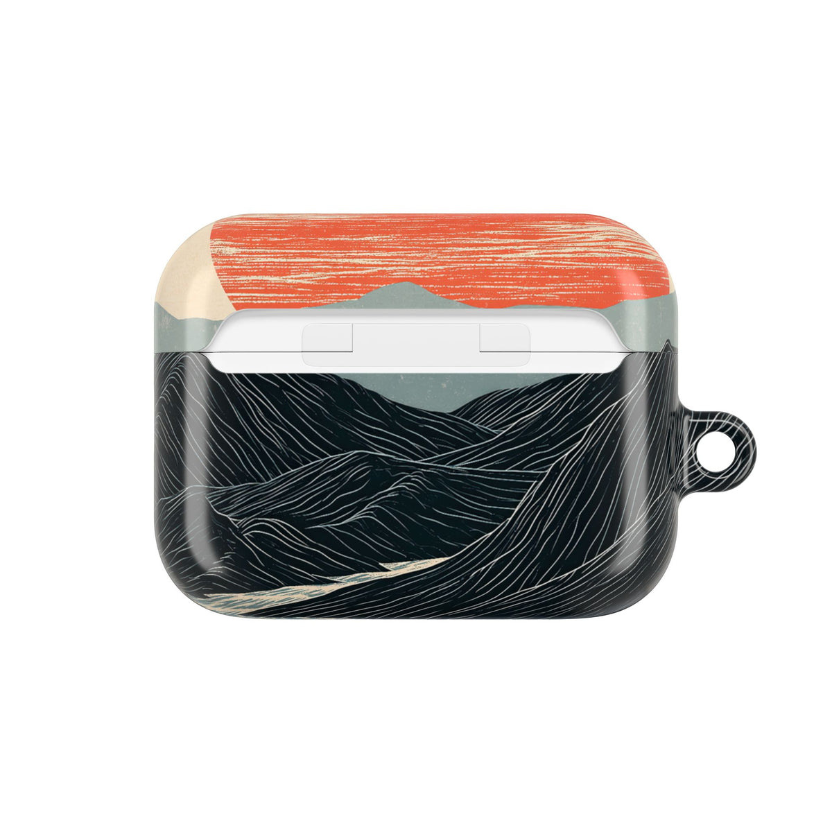 Crimson Ridge Horizon · Hard Case for AirPods & AirPods Pro · Black