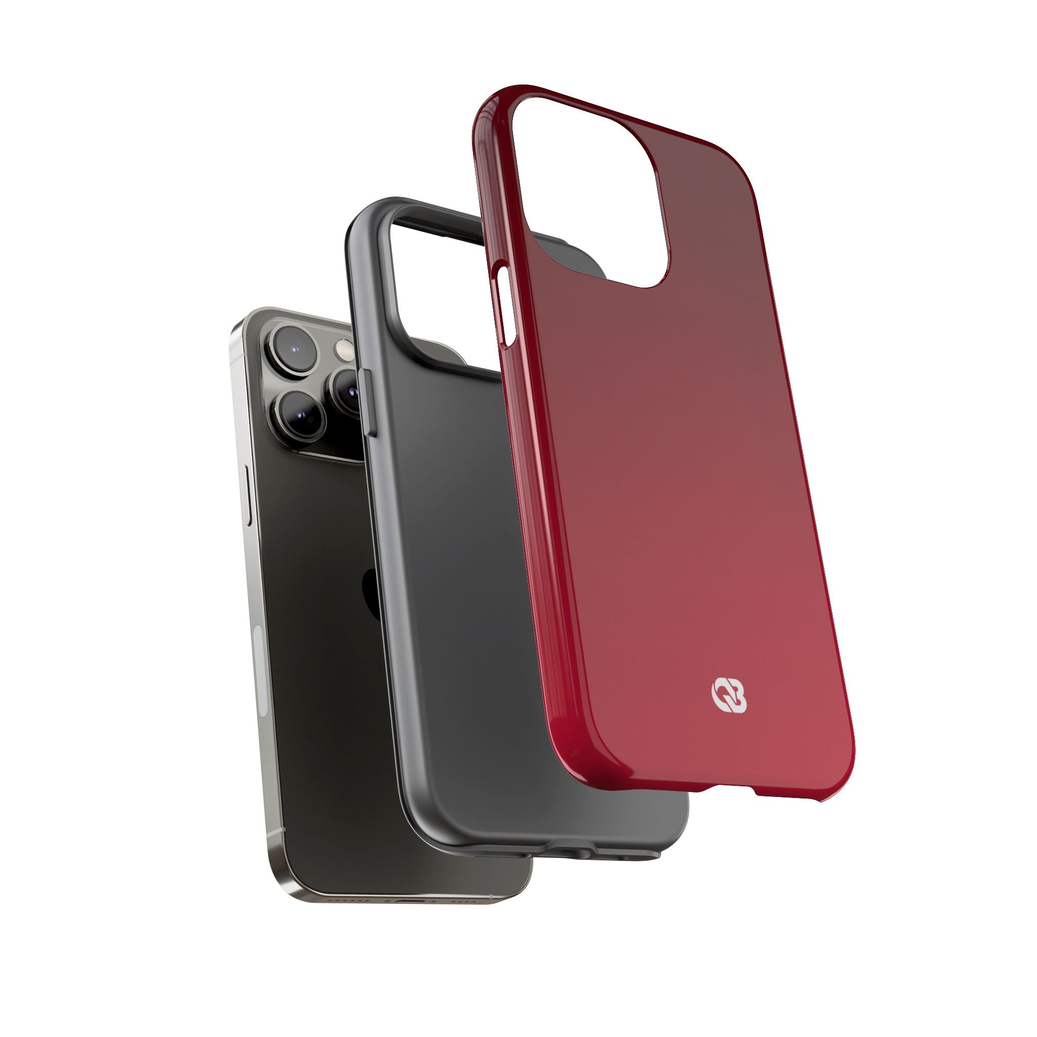 Red Tough Phone Case for iPhone - Crimson Velvet Fade