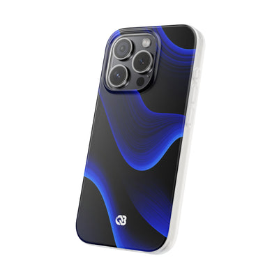 Blue Lite Phone Case for iPhone - Electric Cobalt Flow