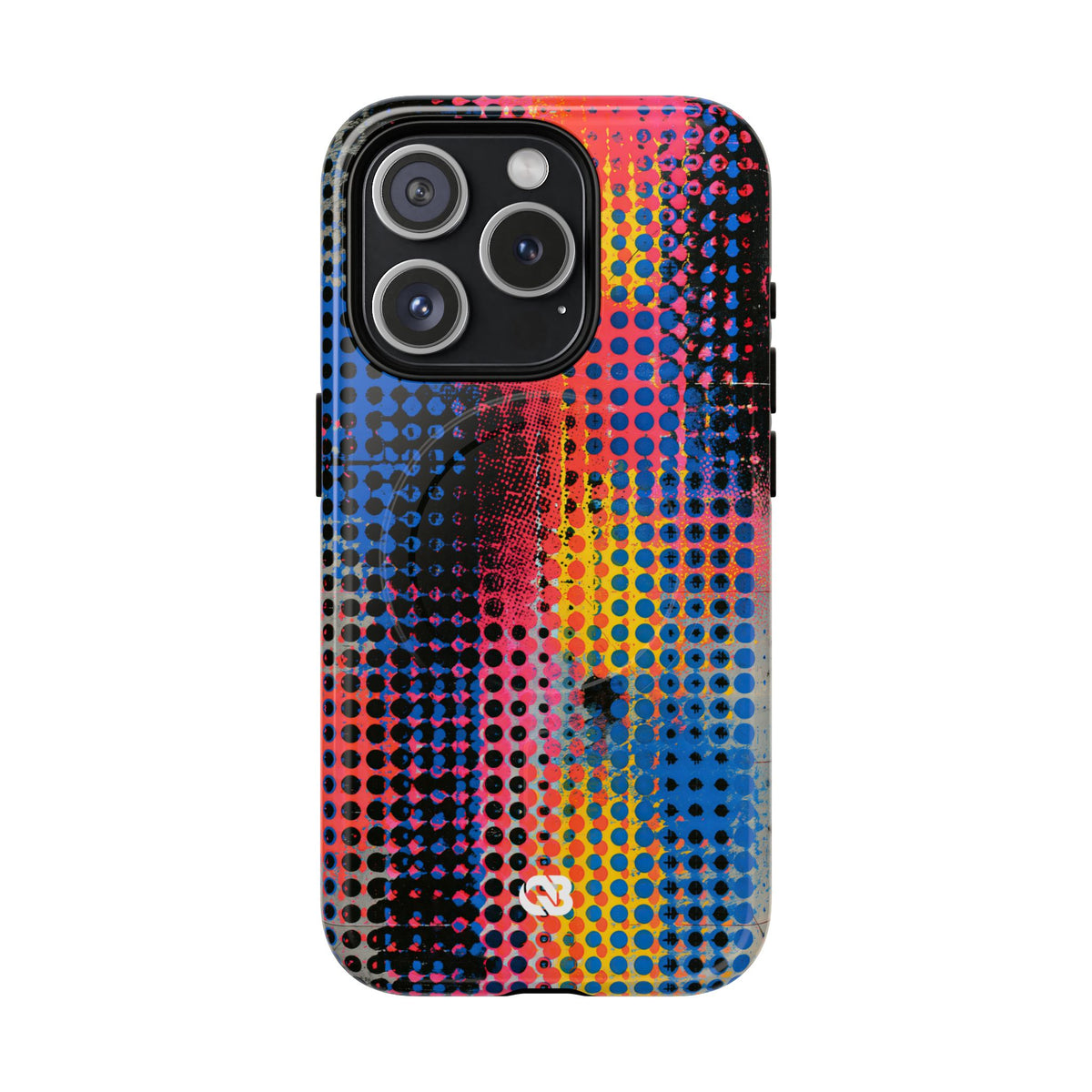 Chromatic Halftone Grid · Tough 2.0 Magnetic Phone Case for iPhone · Blue
