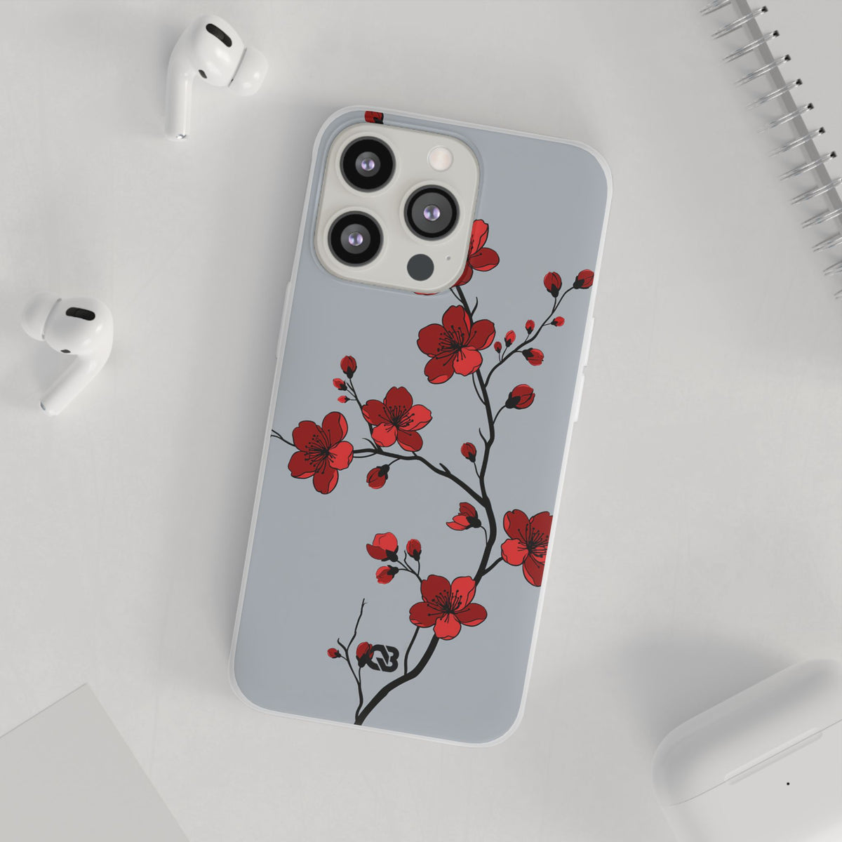 Scarlet Plum Blossom · Lite Phone Case for iPhone ·  Red