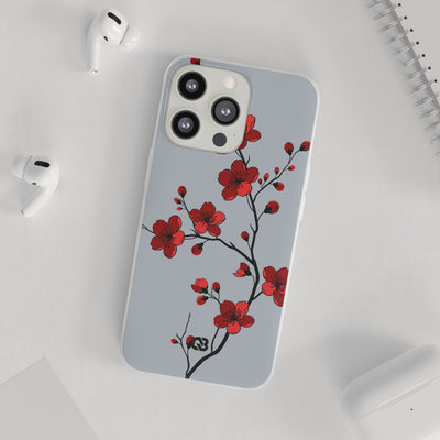Scarlet Plum Blossom · Lite Phone Case for iPhone ·  Red