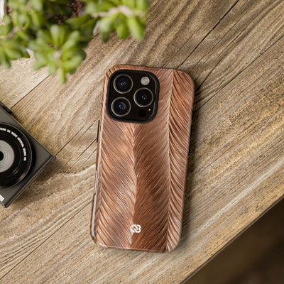 Rose Gold Weave · Tough Phone Case for iPhone · Brown