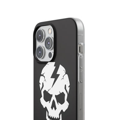 Shattered Bolt Skull · Soft Phone Case for iPhone