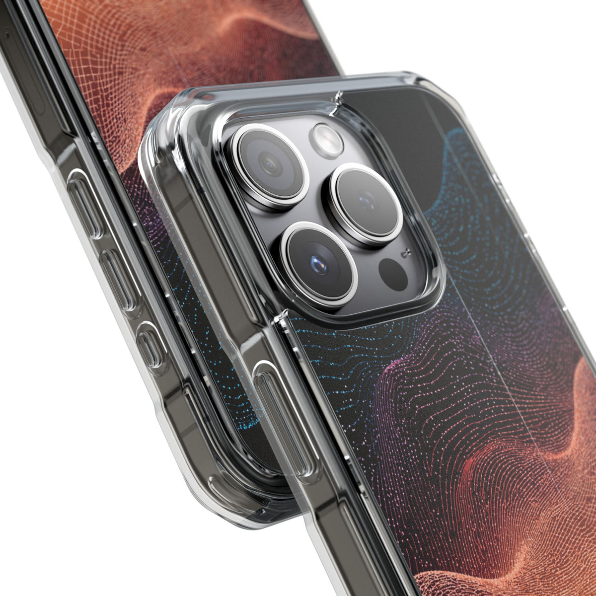 Spectral Elevation · Clear Impact Magnetic Phone Case for iPhone · Orange