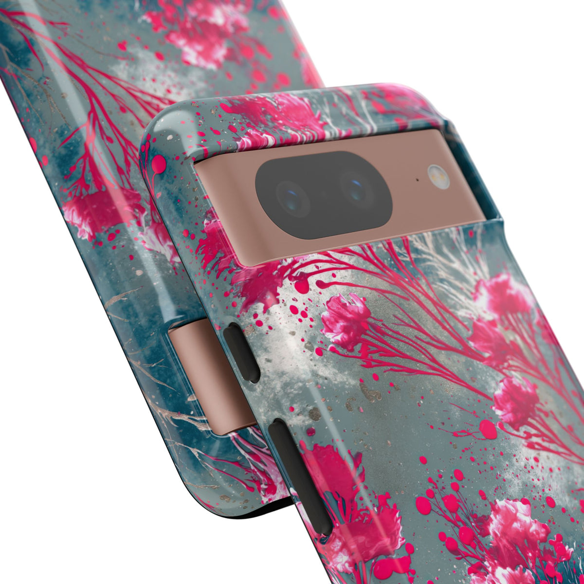 Cyber Blossom · Tough Phone Case for Pixel ·  Teal