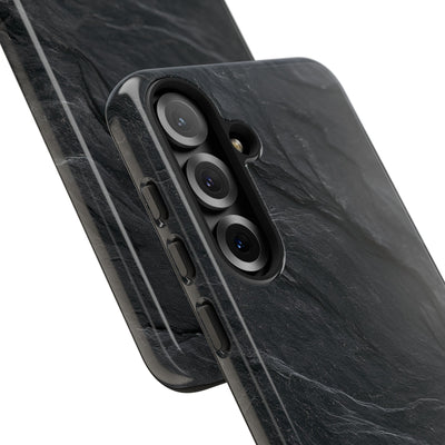 Black Tough Phone Case for Samsung - Midnight Slate Ridge