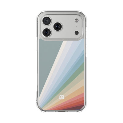 Prismatic Ray · Clear Impact Magnetic Phone Case for iPhone ·  Grey