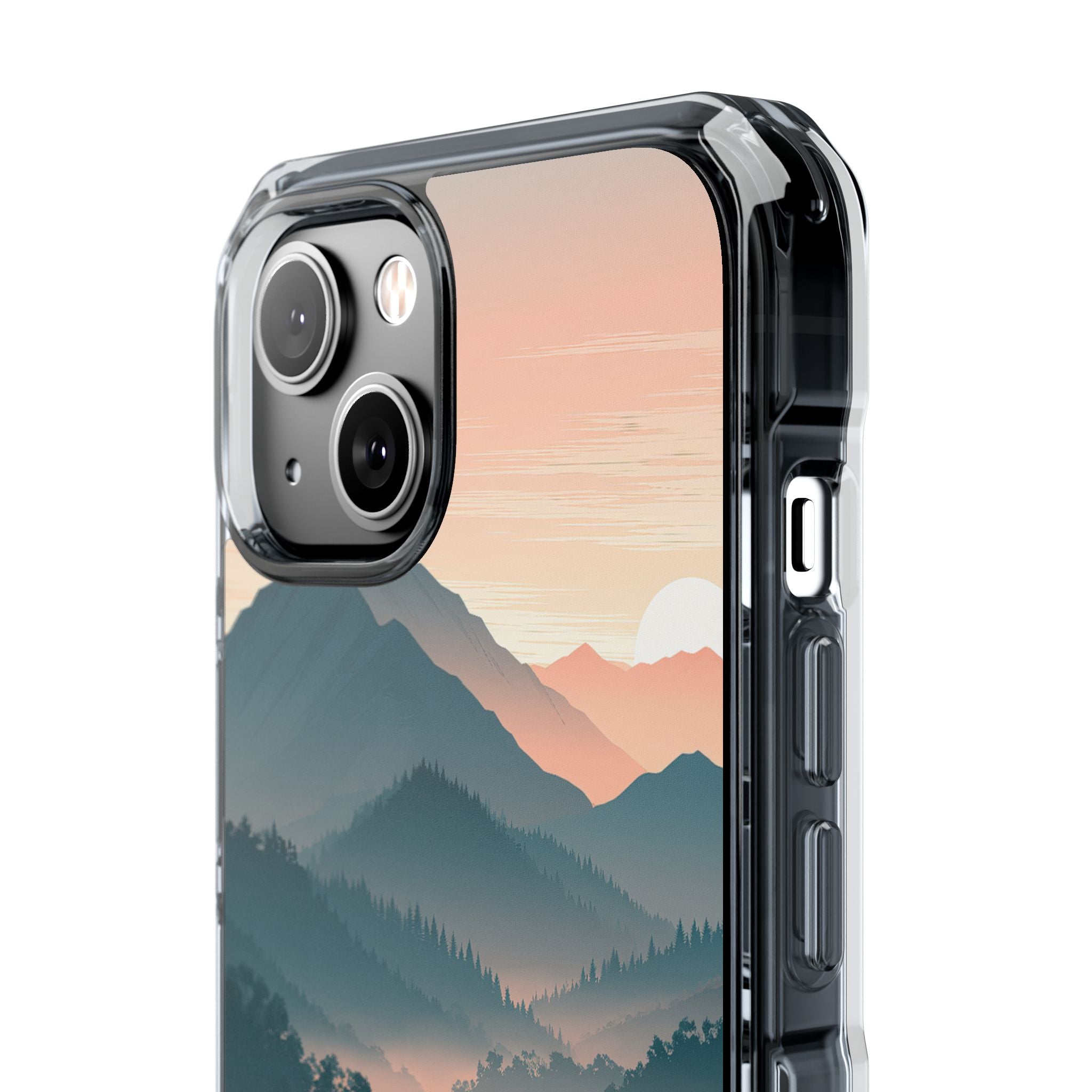 Teal Impact MagSafe Phone Case for iPhone - Alpine Teal Horizon