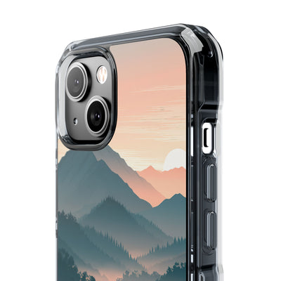Teal Impact MagSafe Phone Case for iPhone - Alpine Teal Horizon