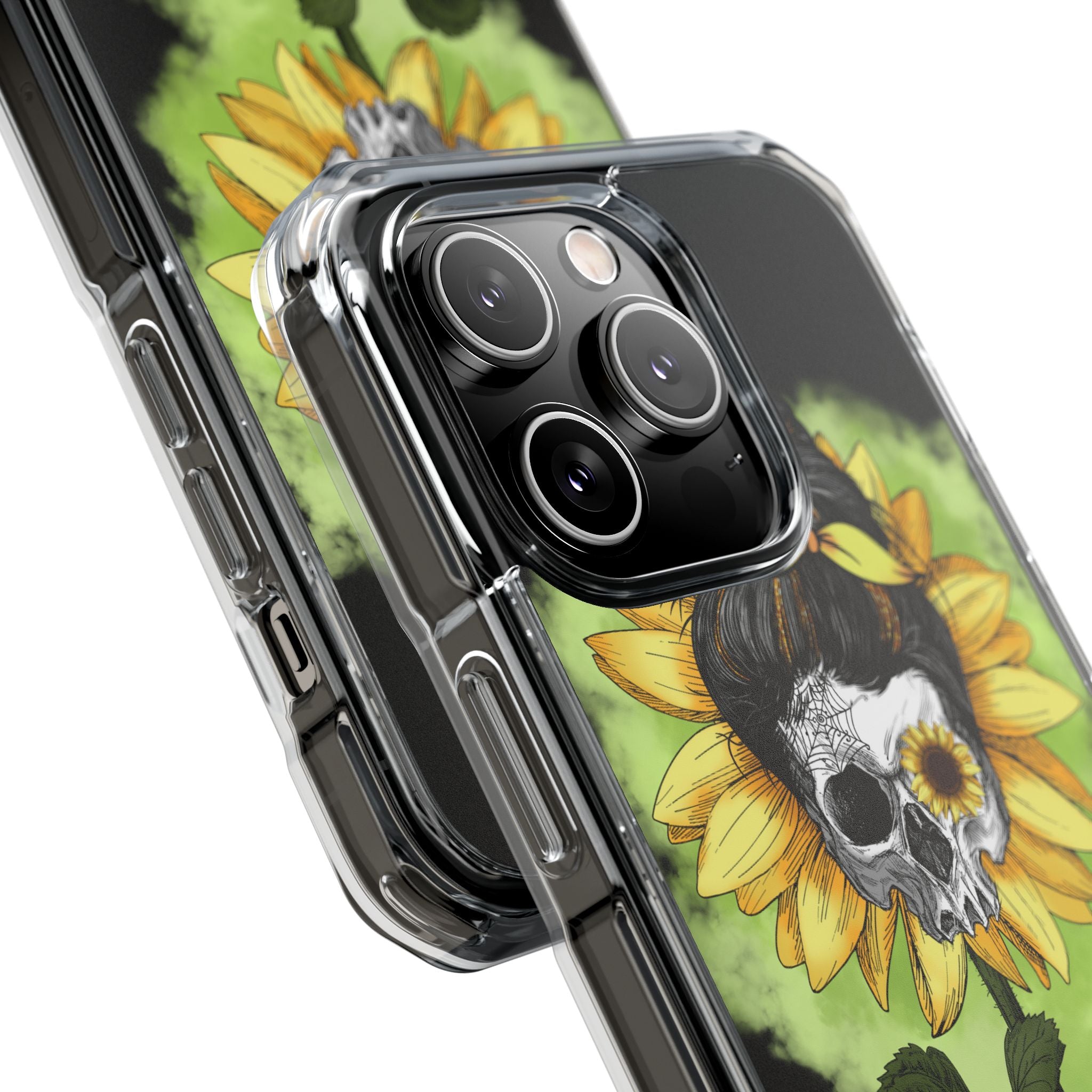 Sunflower Skull iPhone 14 Pro Case - Impact