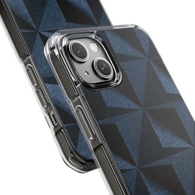 Blue Impact MagSafe Phone Case for iPhone - Indigo Basalt Facets