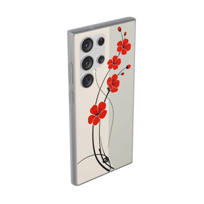 Beige Lite Phone Case for Samsung - Scarlet Ink Petals
