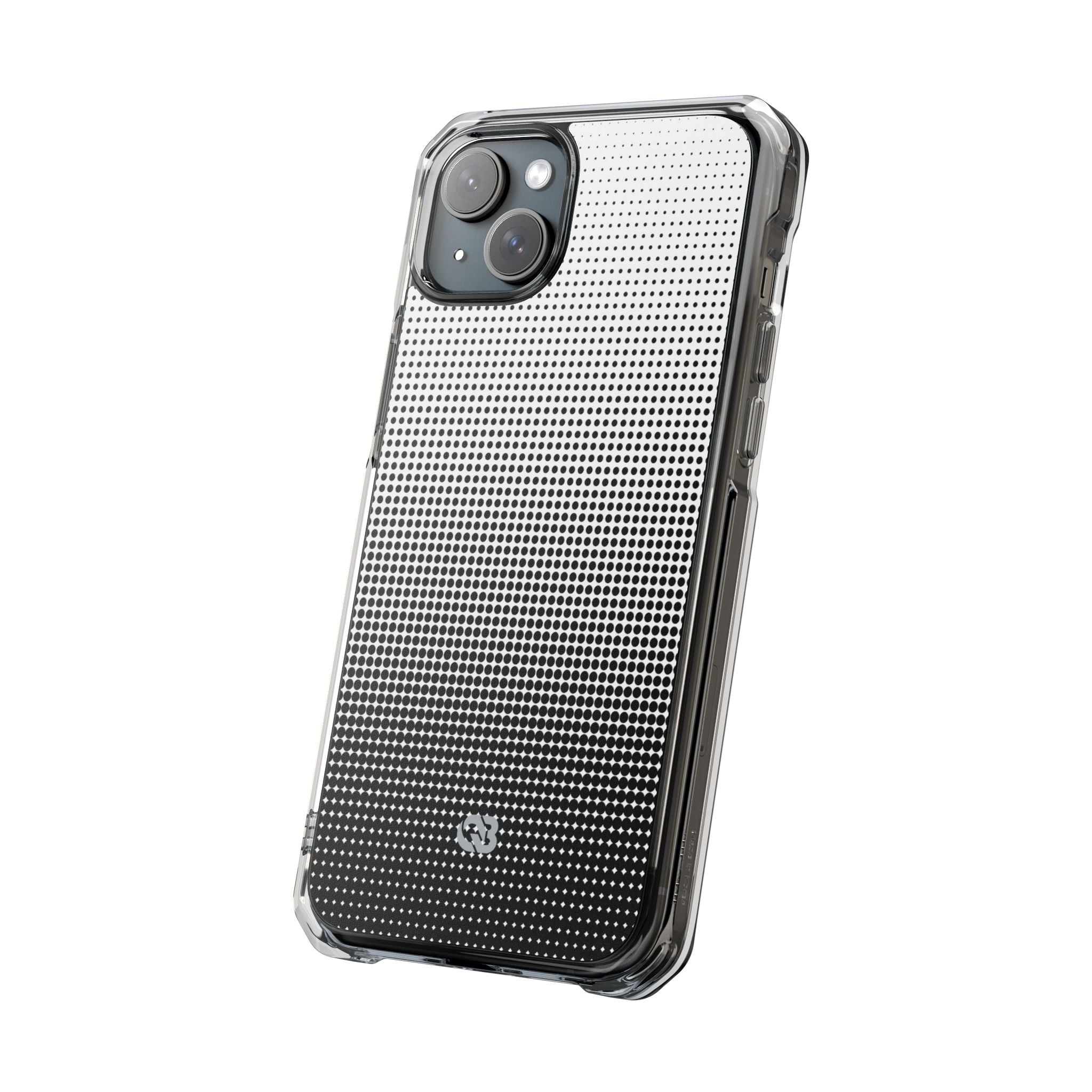 Black Impact MagSafe Phone Case for iPhone - Obsidian Halftone Flux