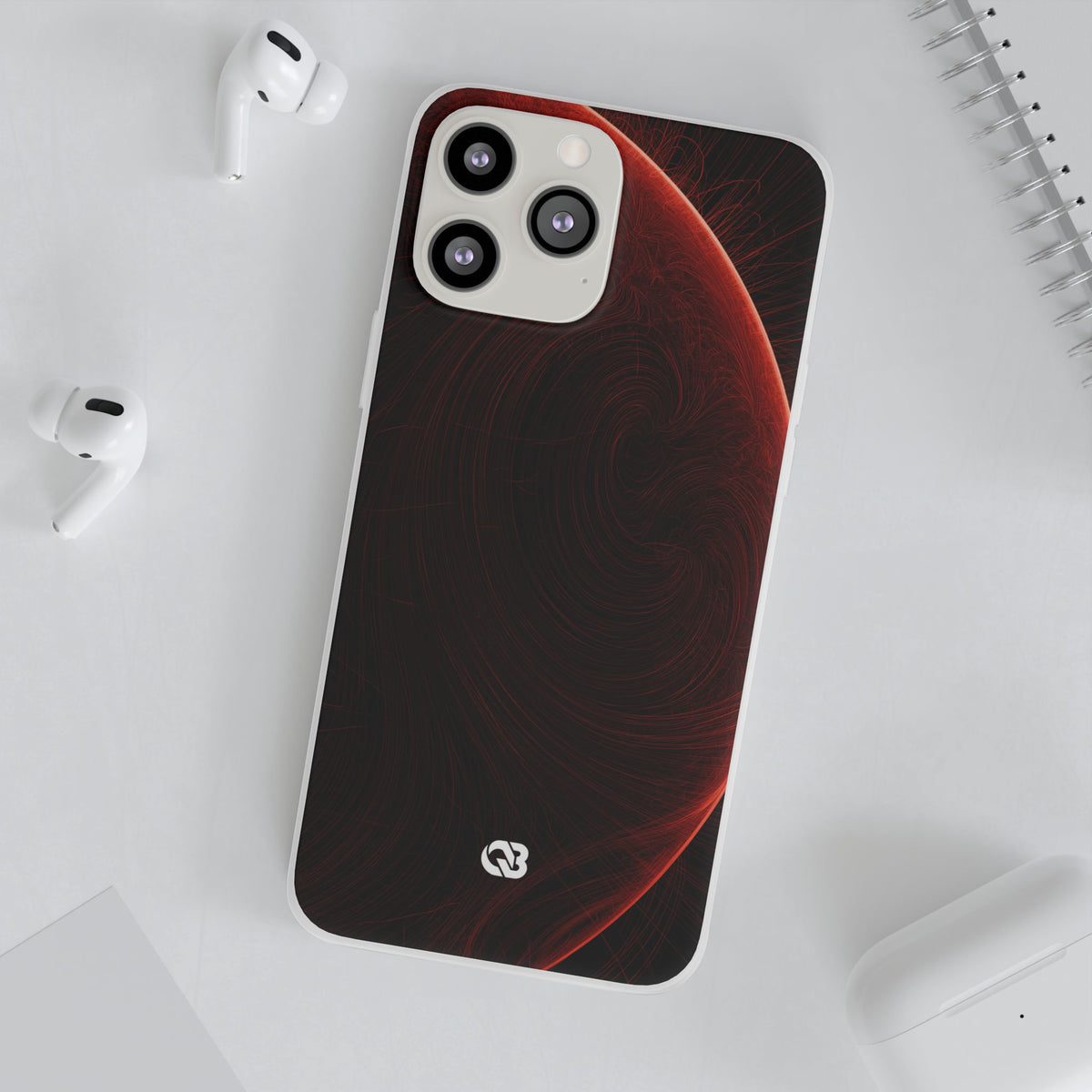 Crimson Solar Orbit · Lite Phone Case for iPhone ·  Red