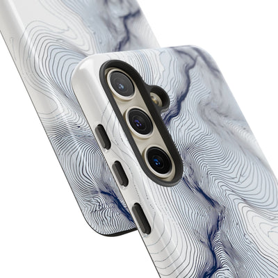 Nordic Ridge Contour · Tough Phone Case for Samsung · White