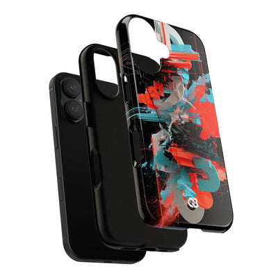 Fragmented Cyber Core · Tough Phone Case for iPhone · Black