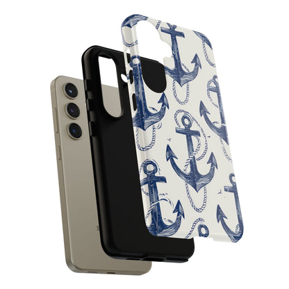 Navy Anchor Loop Samsung S24 Case - Tough