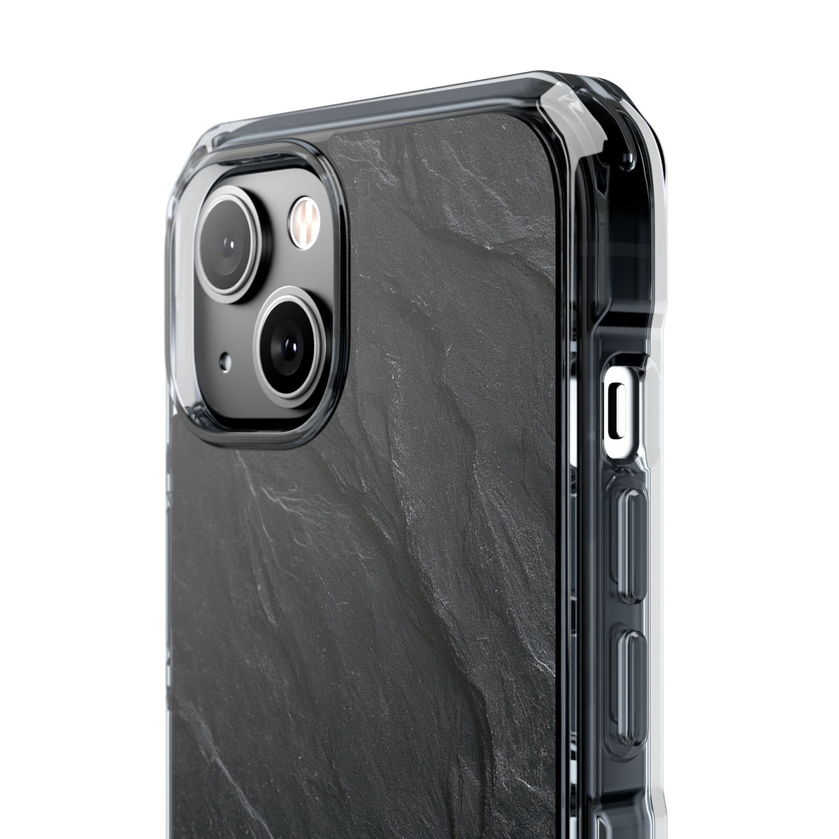Dark Slate Strata · Clear Impact Magnetic Phone Case for iPhone ·  Black